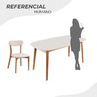 Conjunto Sala De Jantar Mesa 160x80cm Tampo Mdf Laqueado Com