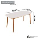 Conjunto Sala De Jantar Mesa 160x80cm Tampo Mdf Laqueado Com