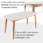 Conjunto Sala De Jantar Mesa 160x80cm Tampo Mdf Laqueado Com