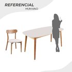 Conjunto Sala De Jantar Mesa 160x80cm Tampo Mdf Laqueado Com