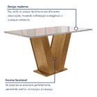 Conjunto Sala De Jantar Mesa 160x80cm Tampo Mdf/vidro Com 6 C