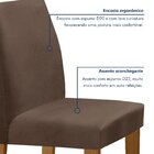 Conjunto Sala De Jantar Mesa 160x80cm Tampo Mdf/vidro Com 6 C