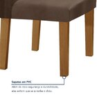 Conjunto Sala De Jantar Mesa 160x80cm Tampo Mdf/vidro Com 6 C