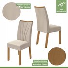 Conjunto Sala De Jantar Mesa 160x80cm Tampo Mdf/vidro Com 6 C