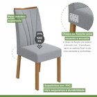 Conjunto Sala De Jantar Mesa 160x80cm Tampo Mdf/vidro Com 6 C