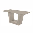 Conjunto Sala De Jantar Mesa 160x80cm Tampo Mdf/vidro Com 6 C