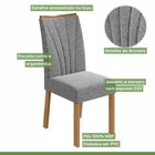 Conjunto Sala De Jantar Mesa 160x80cm Tampo Mdf/vidro Com 6 C