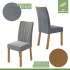 Conjunto Sala De Jantar Mesa 160x80cm Tampo Mdf/vidro Com 6 C