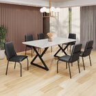 Conjunto Sala De Jantar Mesa 160x90cm Base Império Tampo Mdf