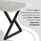 Conjunto Sala De Jantar Mesa 160x90cm Base Império Tampo Mdf