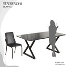 Conjunto Sala De Jantar Mesa 160x90cm Base Império Tampo Mdf