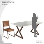 Conjunto Sala De Jantar Mesa 160x90cm Base Império Tampo Mdf
