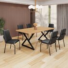 Conjunto Sala De Jantar Mesa 160x90cm Base Império Tampo Mdf