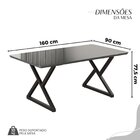 Conjunto Sala De Jantar Mesa 160x90cm Base Império Tampo Mdf