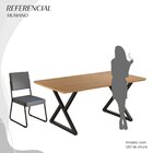 Conjunto Sala De Jantar Mesa 160x90cm Base Império Tampo Mdf