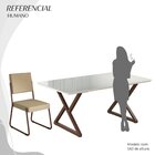 Conjunto Sala De Jantar Mesa 160x90cm Base Império Tampo Mdf