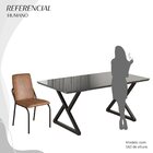 Conjunto Sala De Jantar Mesa 160x90cm Base Império Tampo Mdf