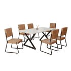 Conjunto Sala De Jantar Mesa 160x90cm Base Império Tampo Mdf