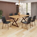 Conjunto Sala De Jantar Mesa 160x90cm Base Império Tampo Mdf