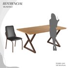 Conjunto Sala De Jantar Mesa 160x90cm Base Império Tampo Mdf