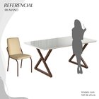 Conjunto Sala De Jantar Mesa 160x90cm Base Império Tampo Mdf
