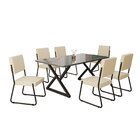 Conjunto Sala De Jantar Mesa 160x90cm Base Império Tampo Mdf