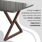 Conjunto Sala De Jantar Mesa 160x90cm Base Império Tampo Mdf