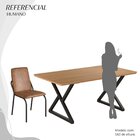 Conjunto Sala De Jantar Mesa 160x90cm Base Império Tampo Mdf