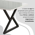 Conjunto Sala De Jantar Mesa 160x90cm Base Império Tampo Mdf