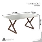 Conjunto Sala De Jantar Mesa 160x90cm Base Império Tampo Mdf