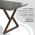 Conjunto Sala De Jantar Mesa 160x90cm Base Império Tampo Mdf