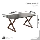 Conjunto Sala De Jantar Mesa 160x90cm Base Império Tampo Mdf