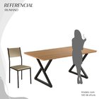 Conjunto Sala De Jantar Mesa 160x90cm Base Império Tampo Mdf