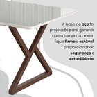 Conjunto Sala De Jantar Mesa 160x90cm Base Império Tampo Mdf