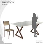 Conjunto Sala De Jantar Mesa 160x90cm Base Império Tampo Mdf