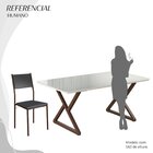 Conjunto Sala De Jantar Mesa 160x90cm Base Império Tampo Mdf
