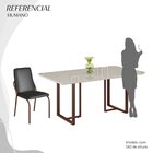 Conjunto Sala De Jantar Mesa 160x90cm Base Lunna Tampo Mdf Co