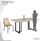 Conjunto Sala De Jantar Mesa 160x90cm Base Lunna Tampo Mdf Co