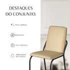 Conjunto Sala De Jantar Mesa 160x90cm Base Lunna Tampo Mdf Co