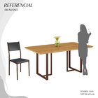 Conjunto Sala De Jantar Mesa 160x90cm Base Lunna Tampo Mdf Fl