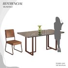 Conjunto Sala De Jantar Mesa 160x90cm Base Lunna Tampo Mdf La