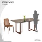 Conjunto Sala De Jantar Mesa 160x90cm Base Lunna Tampo Mdf La