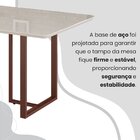 Conjunto Sala De Jantar Mesa 160x90cm Base Lunna Tampo Mdf La