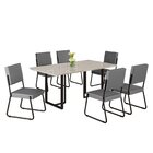 Conjunto Sala De Jantar Mesa 160x90cm Base Lunna Tampo Mdf La