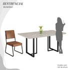 Conjunto Sala De Jantar Mesa 160x90cm Base Lunna Tampo Mdf La