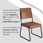 Conjunto Sala De Jantar Mesa 160x90cm Base Lunna Tampo Mdf La