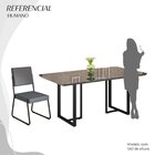 Conjunto Sala De Jantar Mesa 160x90cm Base Lunna Tampo Mdf La