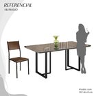 Conjunto Sala De Jantar Mesa 160x90cm Base Lunna Tampo Mdf La