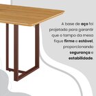 Conjunto Sala De Jantar Mesa 160x90cm Base Lunna Tampo Mdf Ma