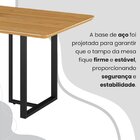 Conjunto Sala De Jantar Mesa 160x90cm Base Lunna Tampo Mdf Ma